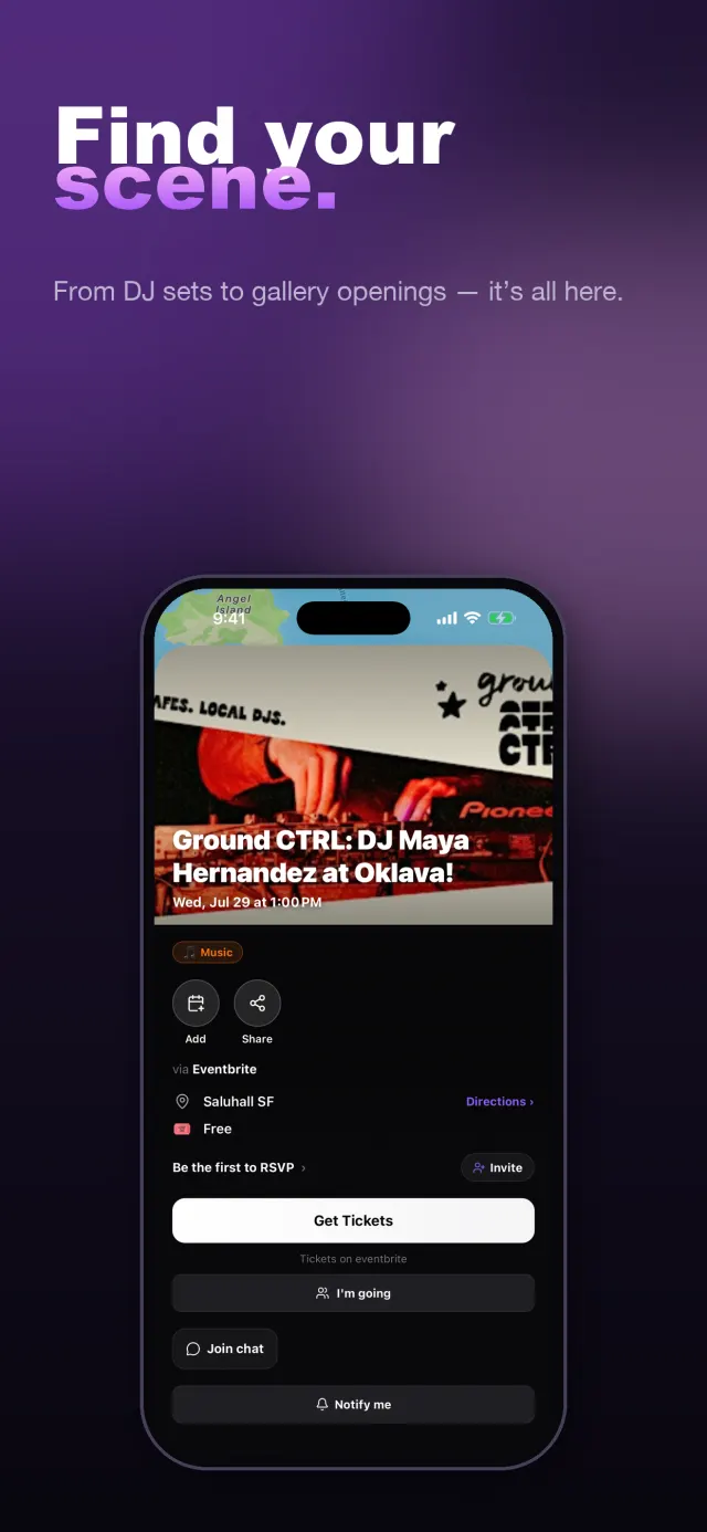 Music and media on event pages
